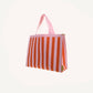 Shopper - knitted stripes - dolce pink + arancia orange | Sticky Sis