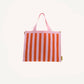 Shopper - knitted stripes - dolce pink + arancia orange | Sticky Sis