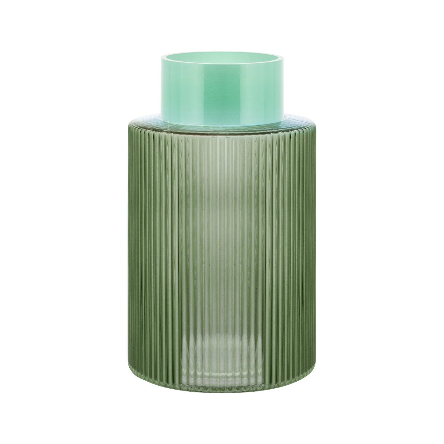 Glass vase groove - large - green | Remember