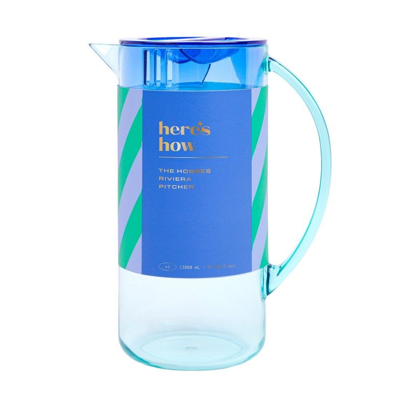 The Hobbes Pitcher - mint/cobalt | Here's How - de inKijk