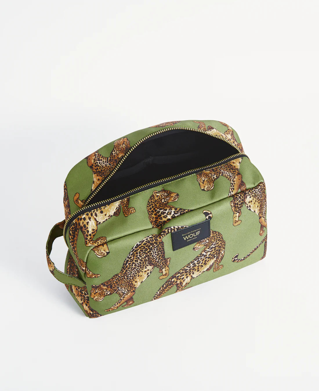 Olive leopard large toiletry bag | Wouf