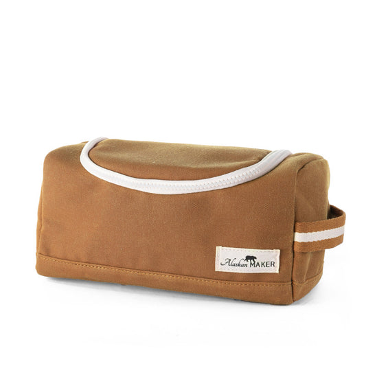 Eco-friendly toiletry bag Kenaï - mustard | Alaskan Maker - de inKijk