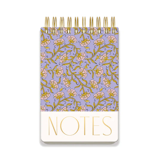 Large chunky notepad - purple vintage floral | Designworks Ink - de inKijk