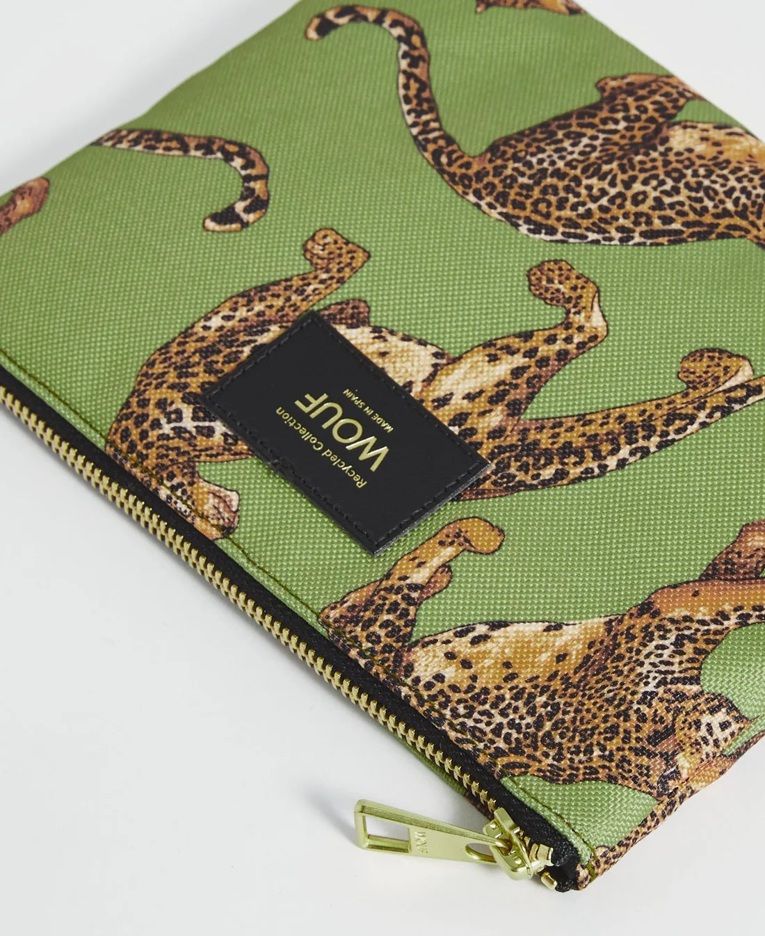 Olive leopard pouch | Wouf