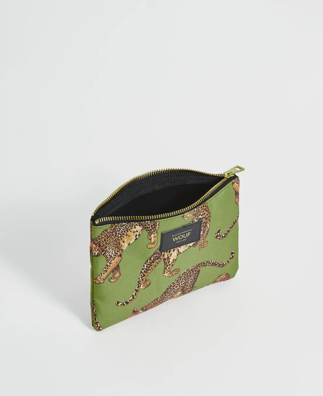 Olive leopard pouch | Wouf