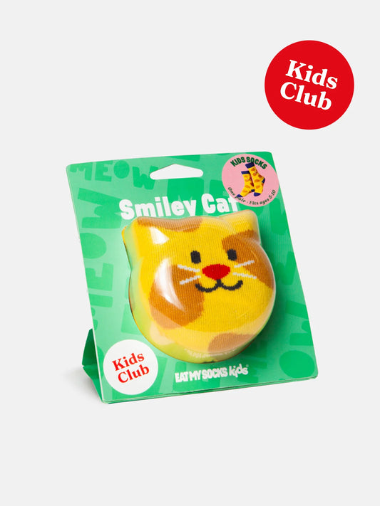 Kids Socks - smiley cat | Eat my socks - de inKijk