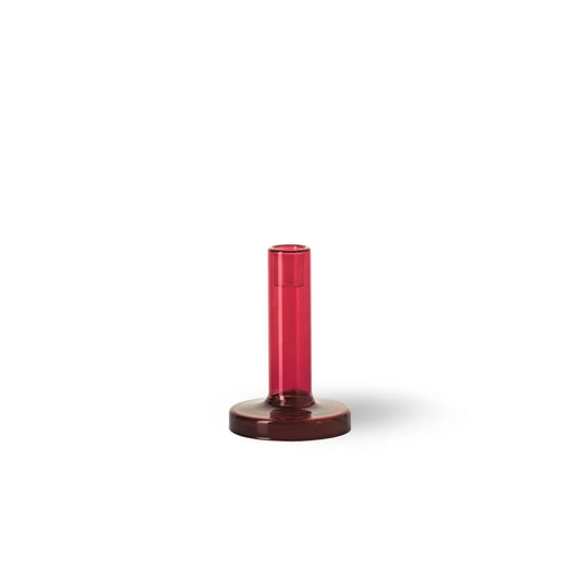 Bole Candle Holder - red/bordeaux - small | &Klevering