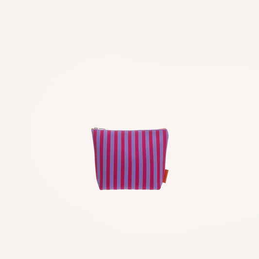 Toiletry bag - knitted stripes - positano purple + sunset lilac | Sticky Sis
