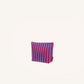 Toiletry bag - knitted stripes - positano purple + sunset lilac | Sticky Sis