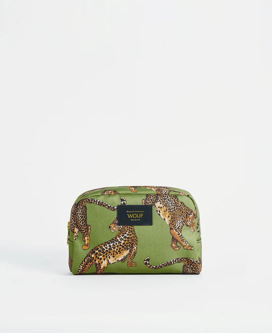 Olive leopard toiletry bag | Wouf