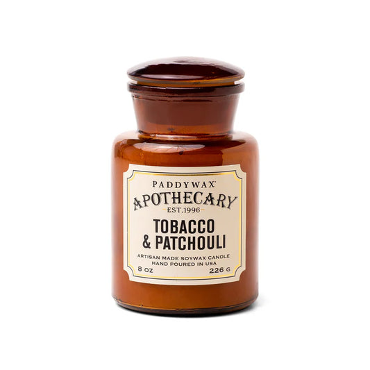 Apothecary candle 8 oz - tobacco & patchouli | Paddywax - de inKijk