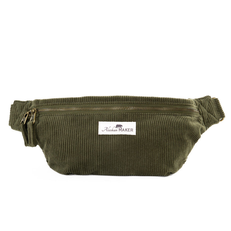 Fanny pack corduroy willow - khaki | Alaskan Maker